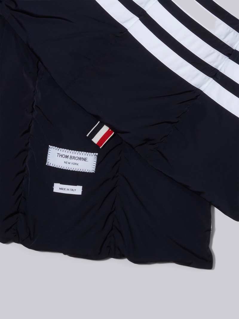 Thom Browne Navy Down Filled Poly Twill 4-bar Vertical Pillow Scarf outlook
