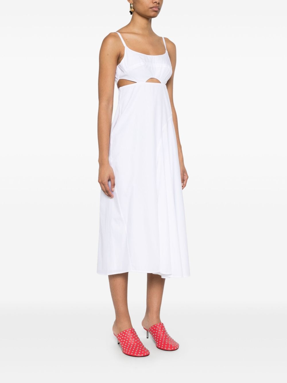 cut-out detail midi dress - 3