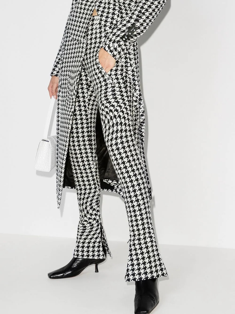 psychedelic houndstooth-print trousers - 2