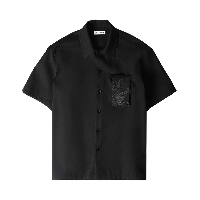 Jil Sander Light Wool Shirt 'Black' 1