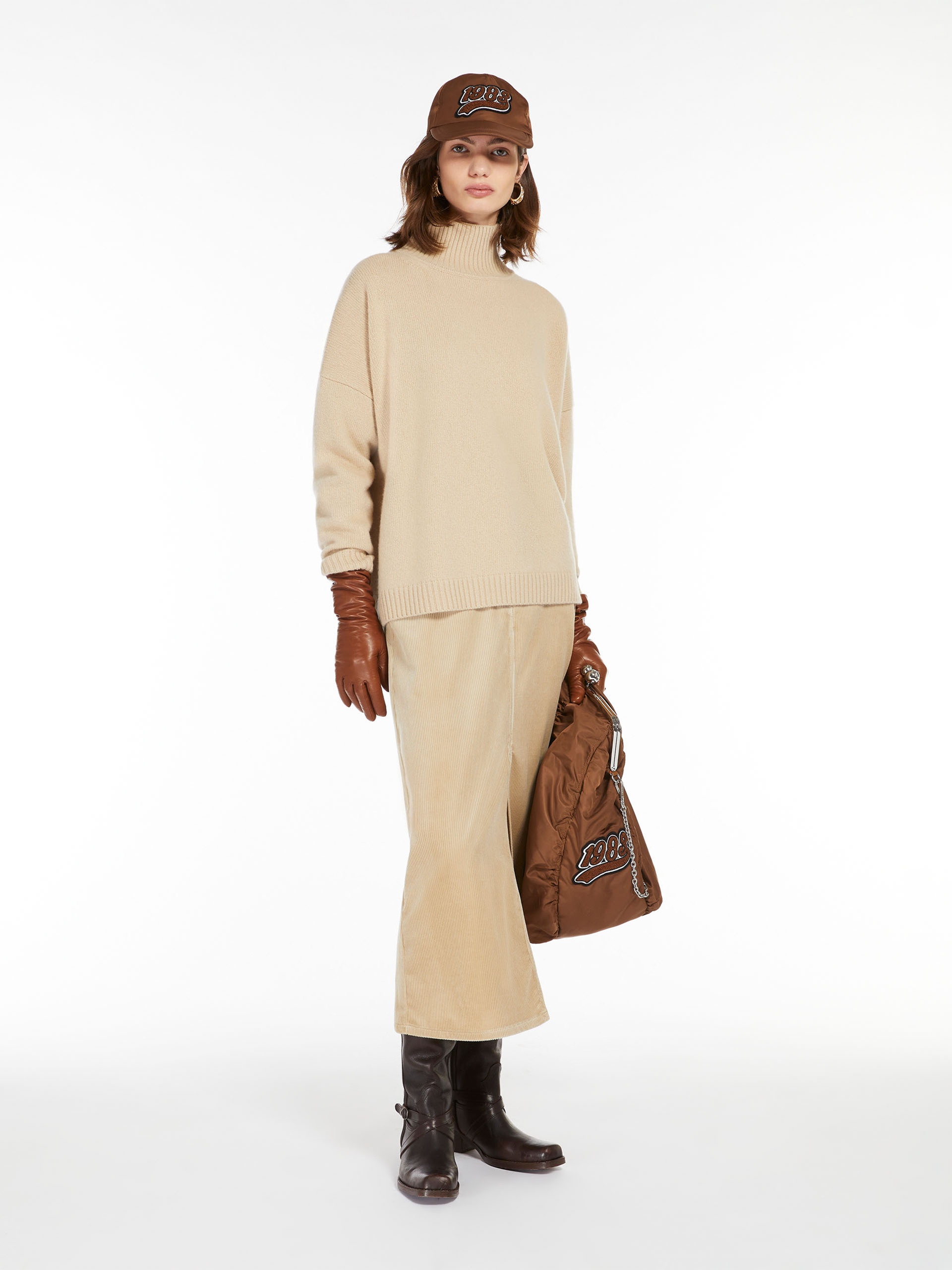 GHIOTTO Velvet 5-pocket skirt - 2