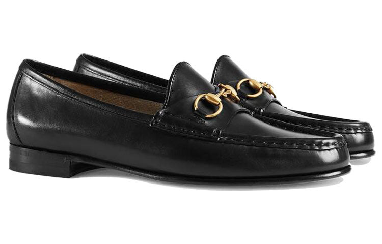 (WMNS) Gucci 1953 Horsebit Loafer 'Black Leather' 309701-BLM00-1000 - 3
