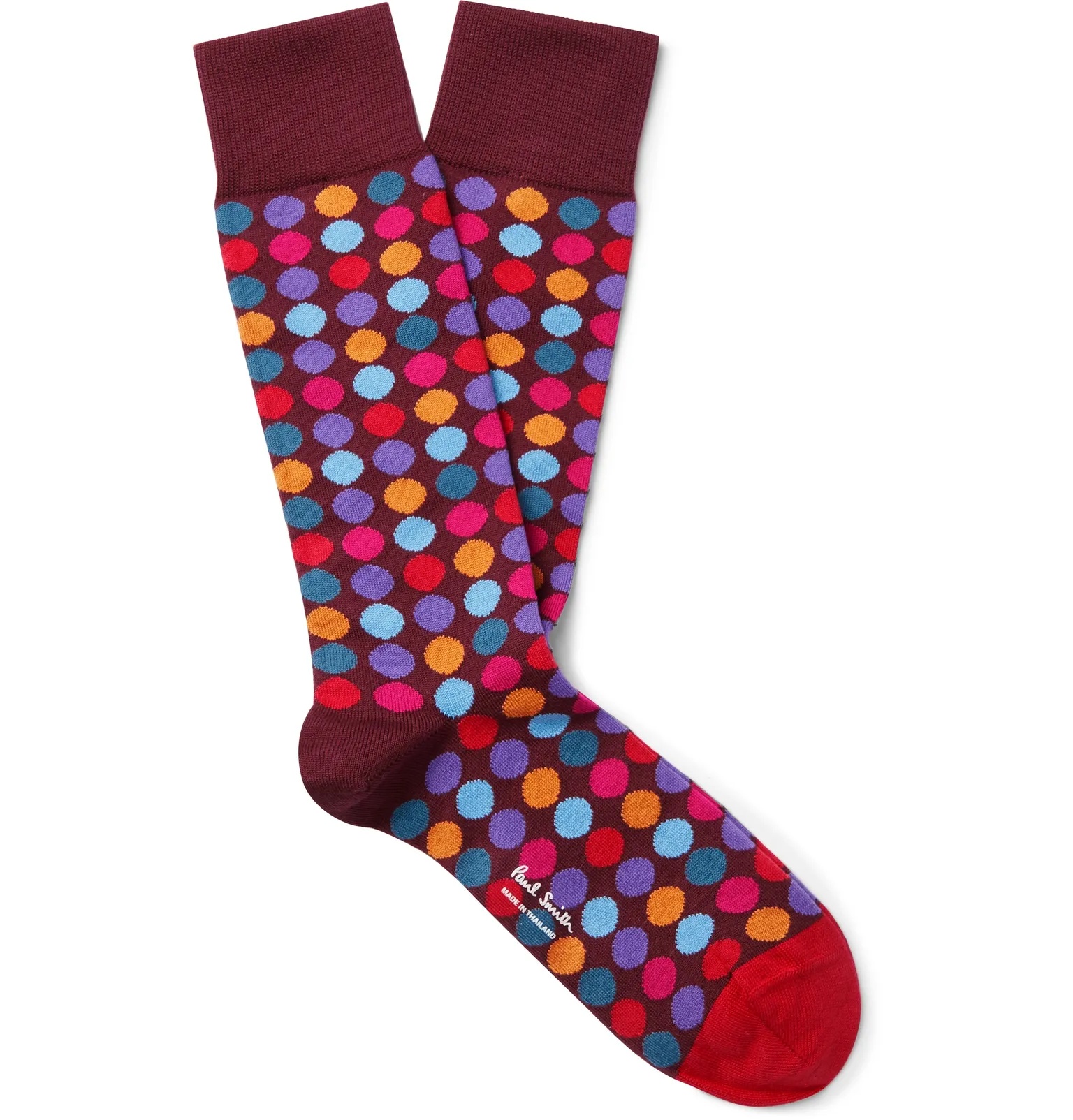 Daley Polka-Dot Stretch Cotton-Blend Jacquard Socks - 1