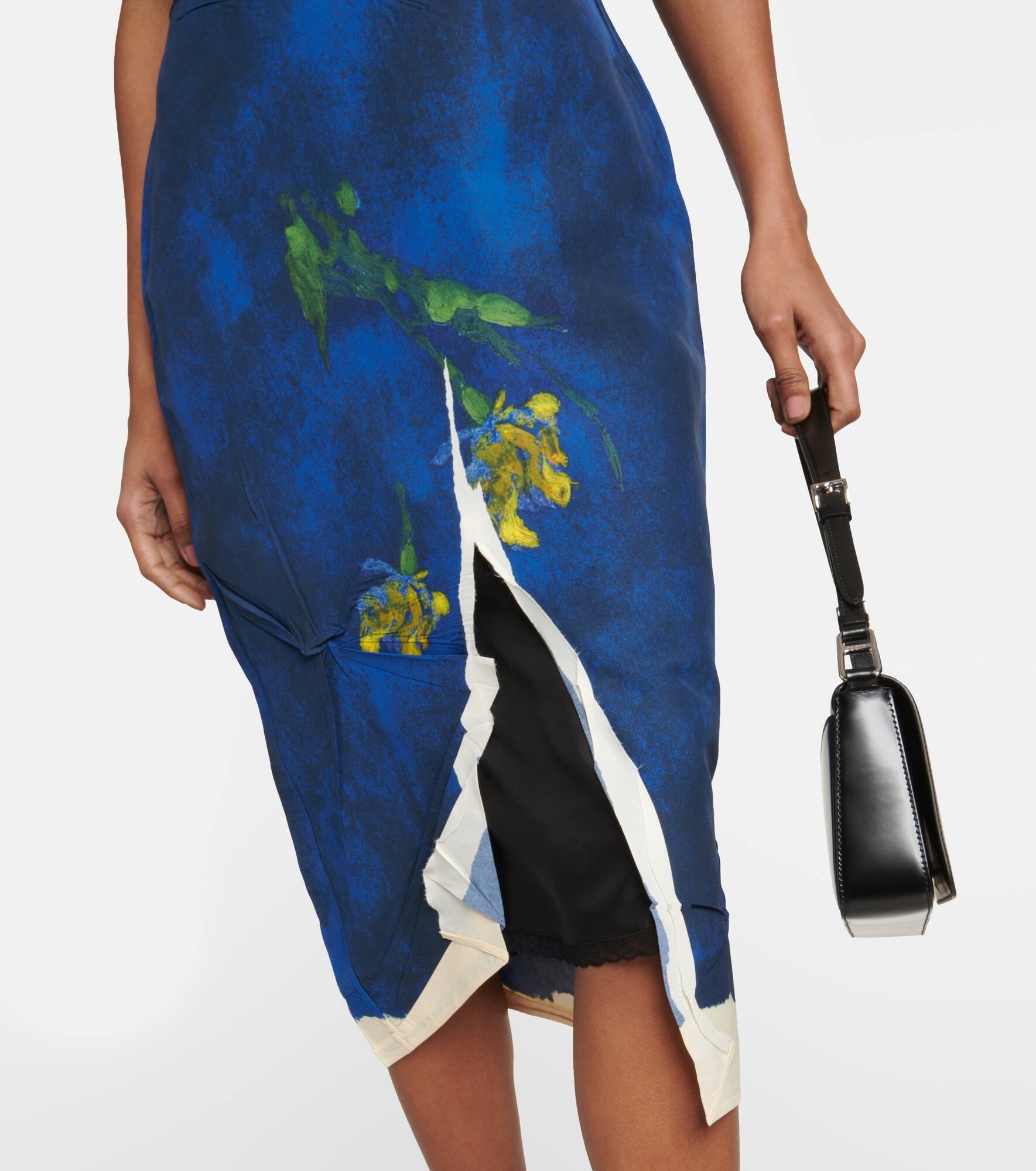 Printed technical midi dress - 5