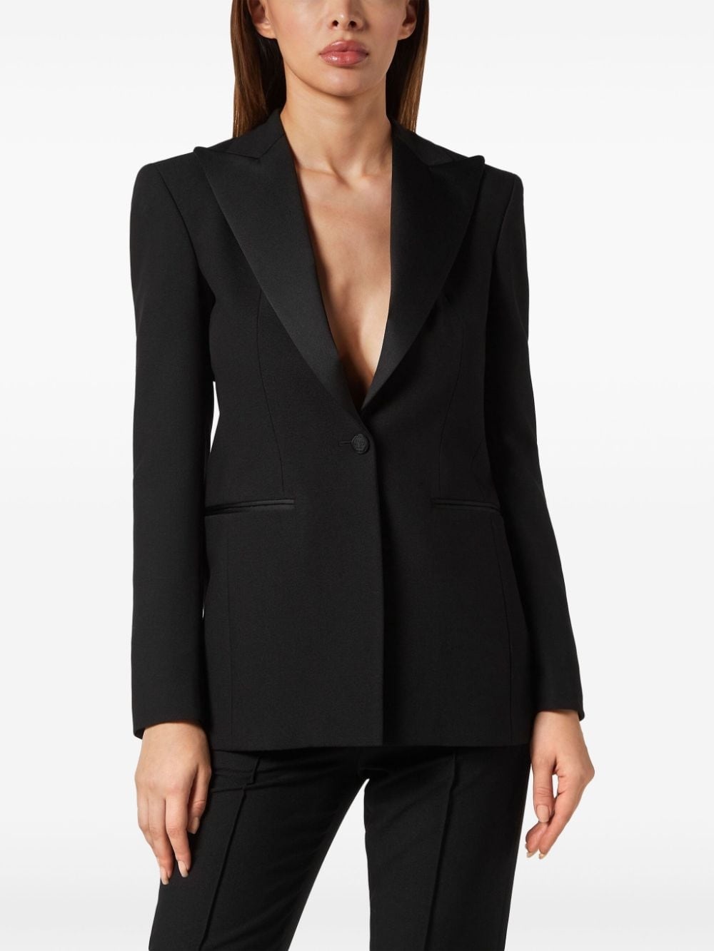 skull-embellished single-breasted blazer - 6