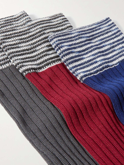 Missoni Set of Three Ribbed Cotton-Blend Socks outlook