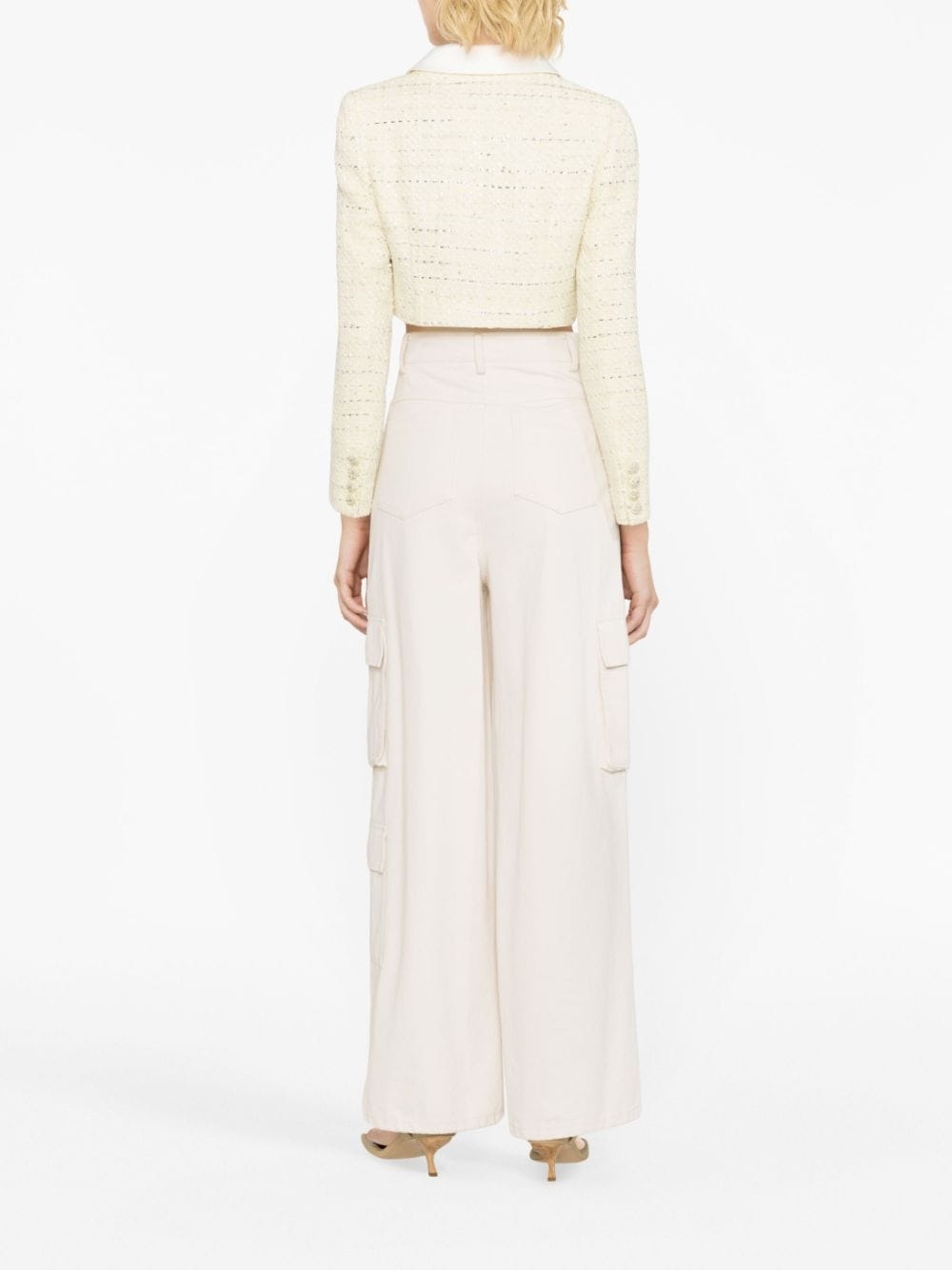 cropped bouclé jacket - 3