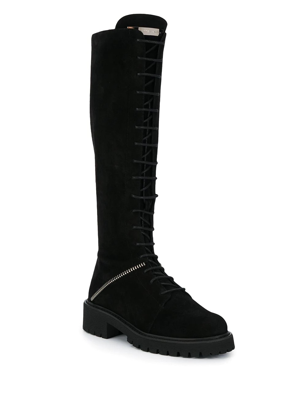 lace-up knee length boots - 2