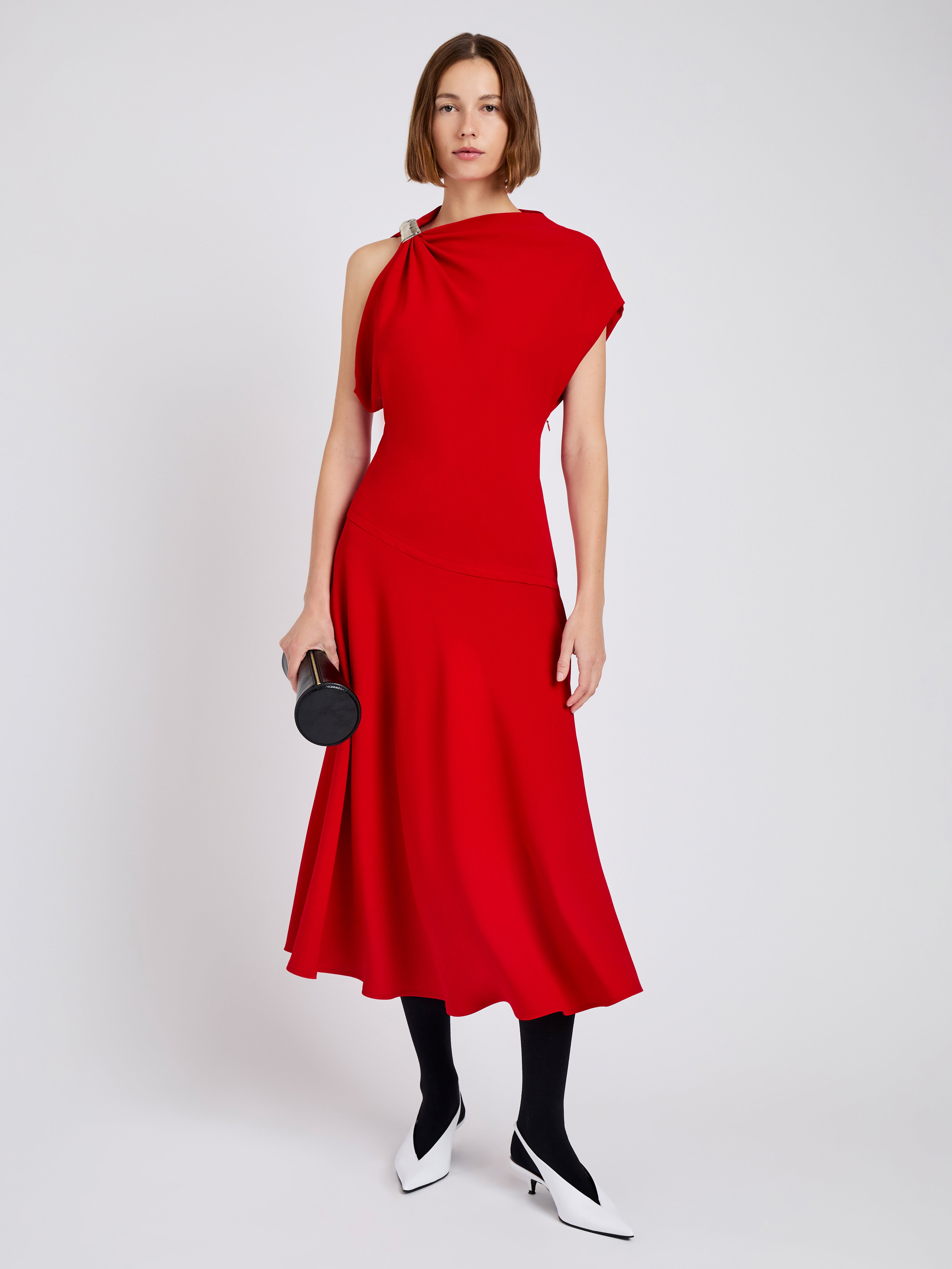 Rue Dress in Light Matte Double Crepe - 2