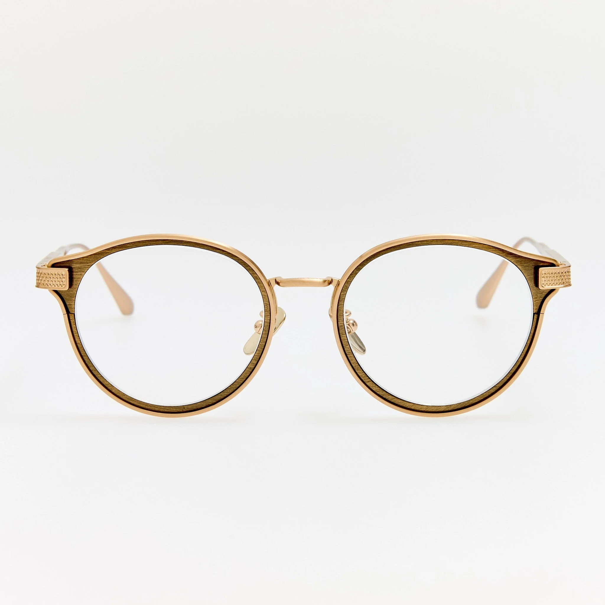 Anthony Oval Optical Frame in Matt Champagne - 1