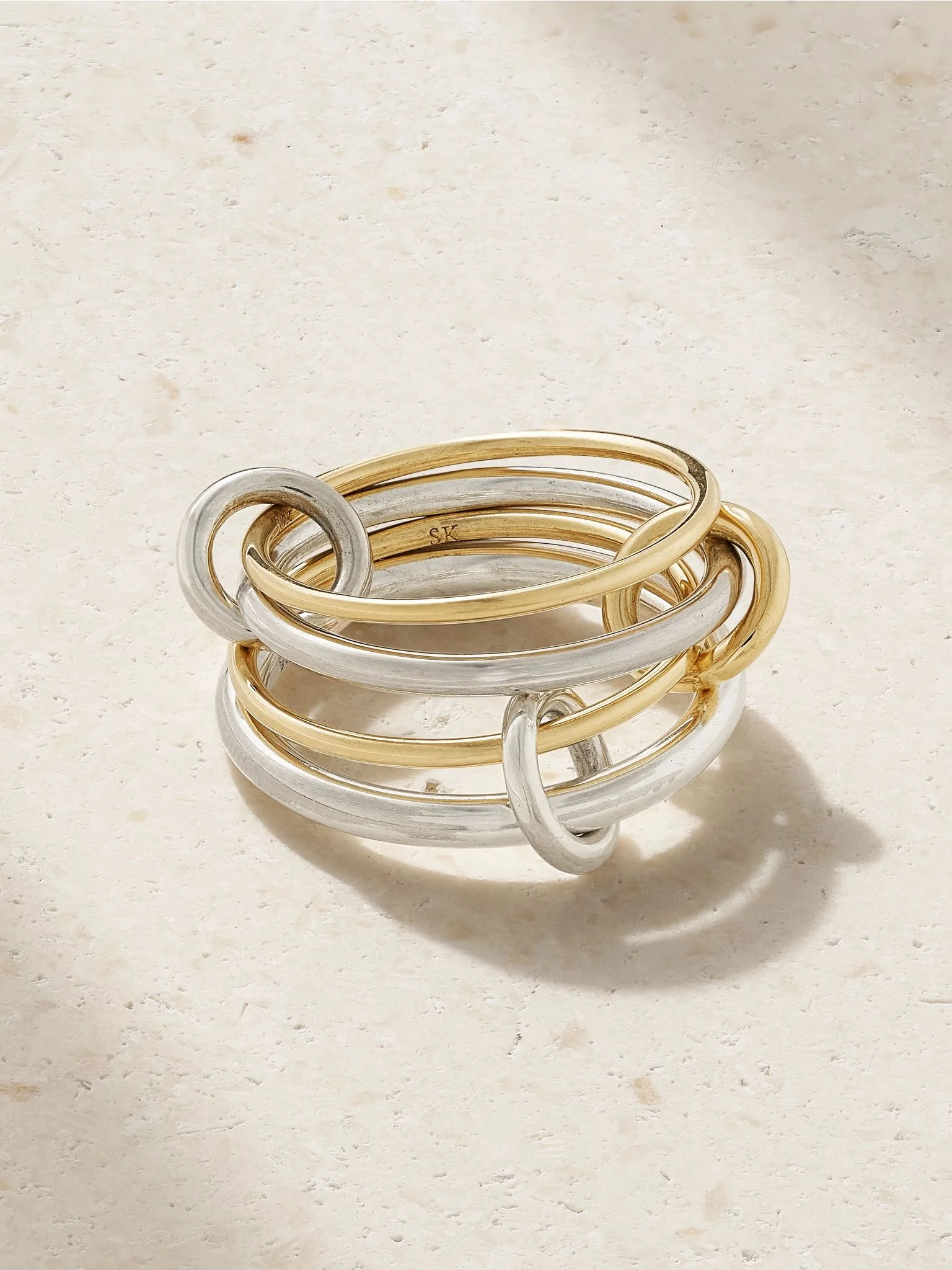 Pisces 18-karat gold and sterling silver ring Silver - 1