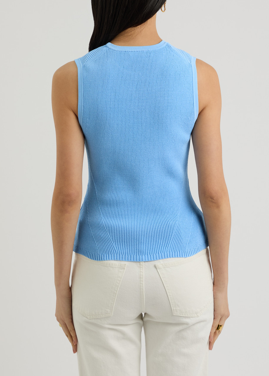Veronica Beard Sid Ribbed-knit Tank - 3