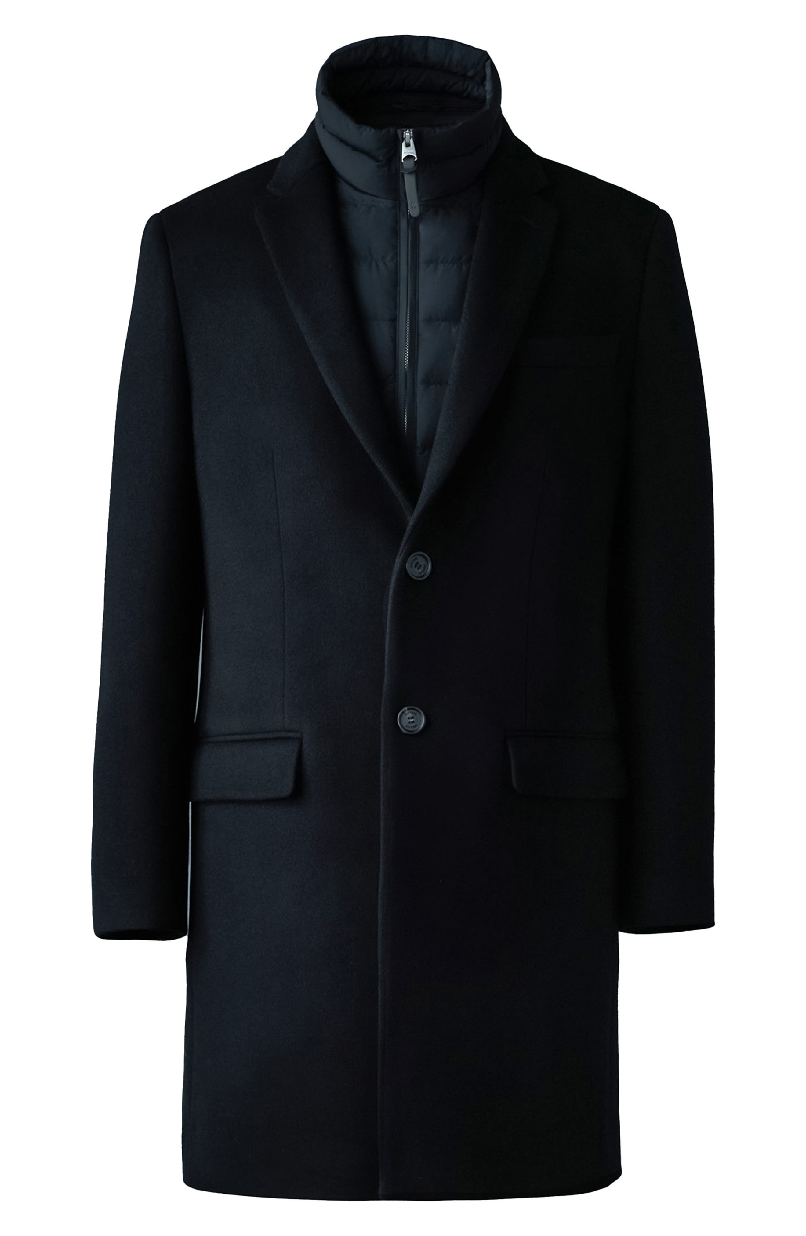 Mackage Skai-SLB Virgin Wool Coat with Removable Down Bib in Black at Nordstrom - 4