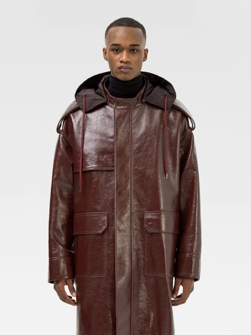 LEATHER MOD COAT - 7