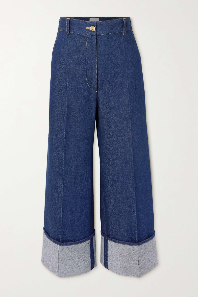 High-rise wide-leg organic jeans - 1