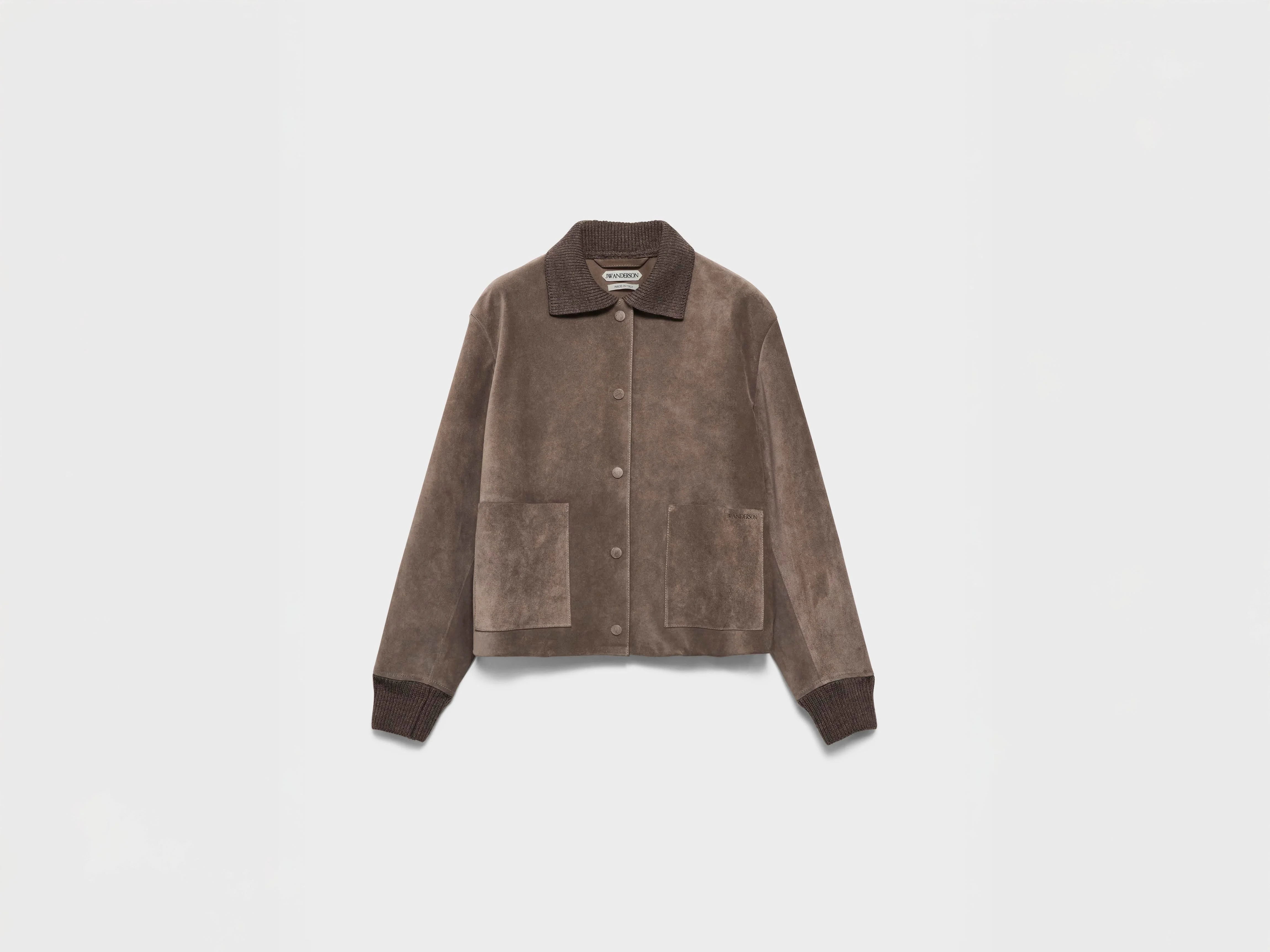 WOMENS SUEDE JACKET IN MOUSE GREY - 1