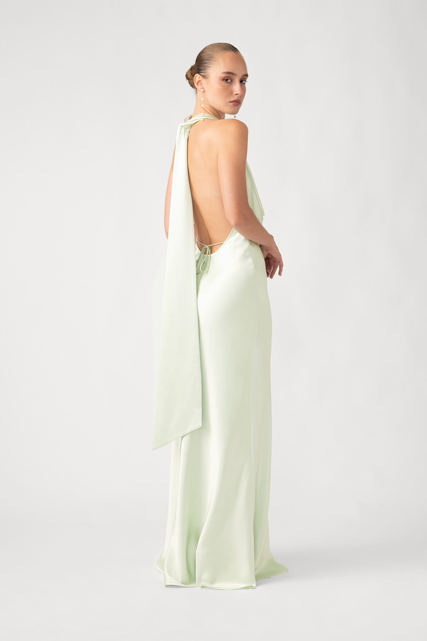 PEARL SATIN GOWN - 2
