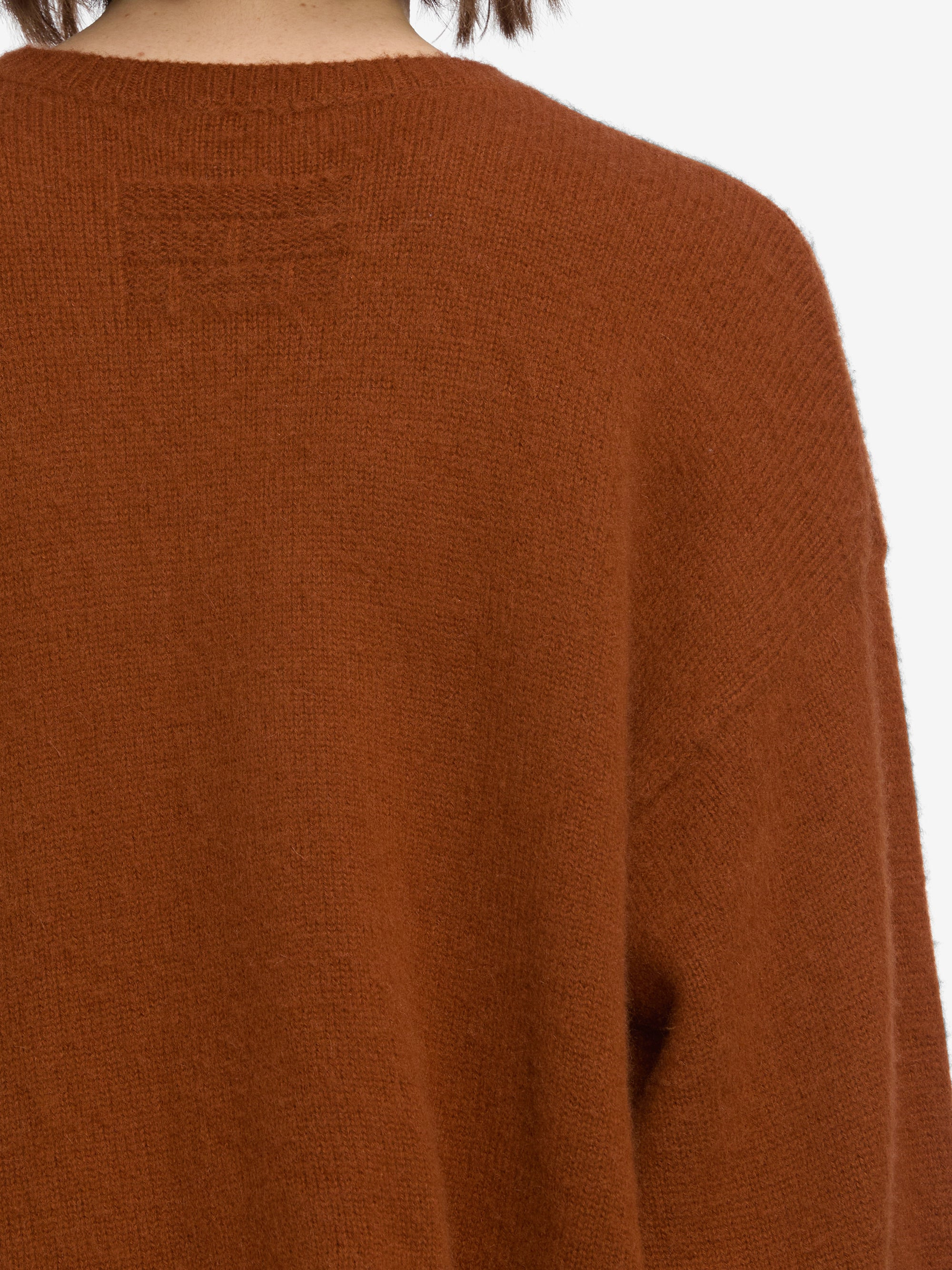 The Cashmere Brushed Sweater in Rust - 4