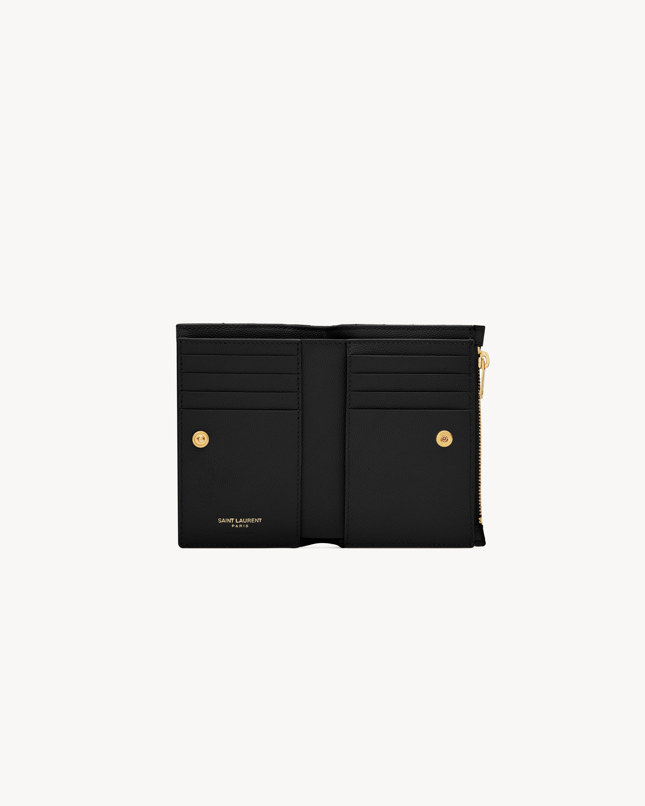 CASSANDRE MATELASSÉ FRAGMENTS BI-FOLD WALLET IN GRAIN DE POUDRE LEATHER - 4