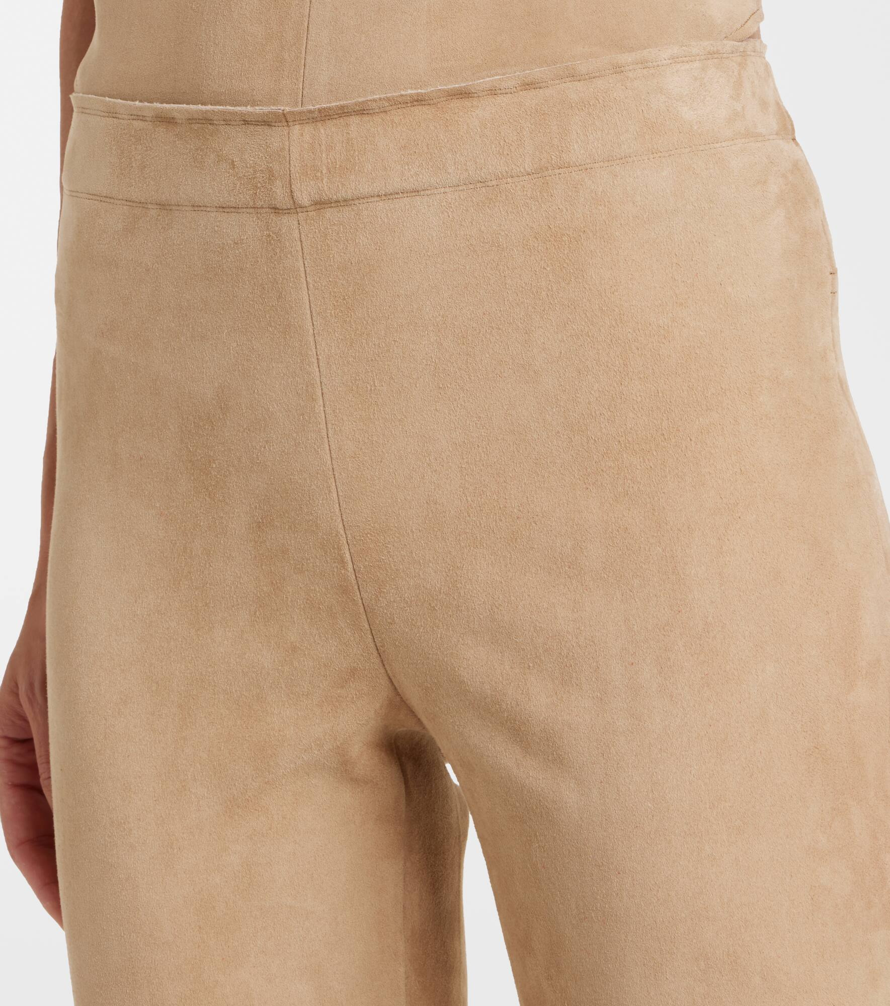 JP Long suede flared pants - 4