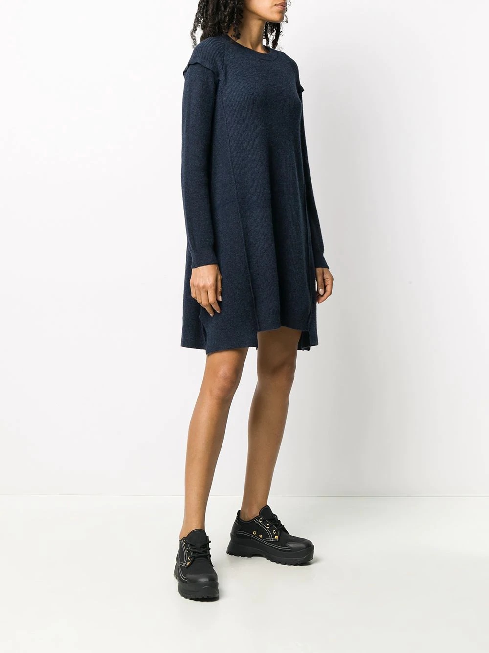 loose drop-shoulder knit dress - 3