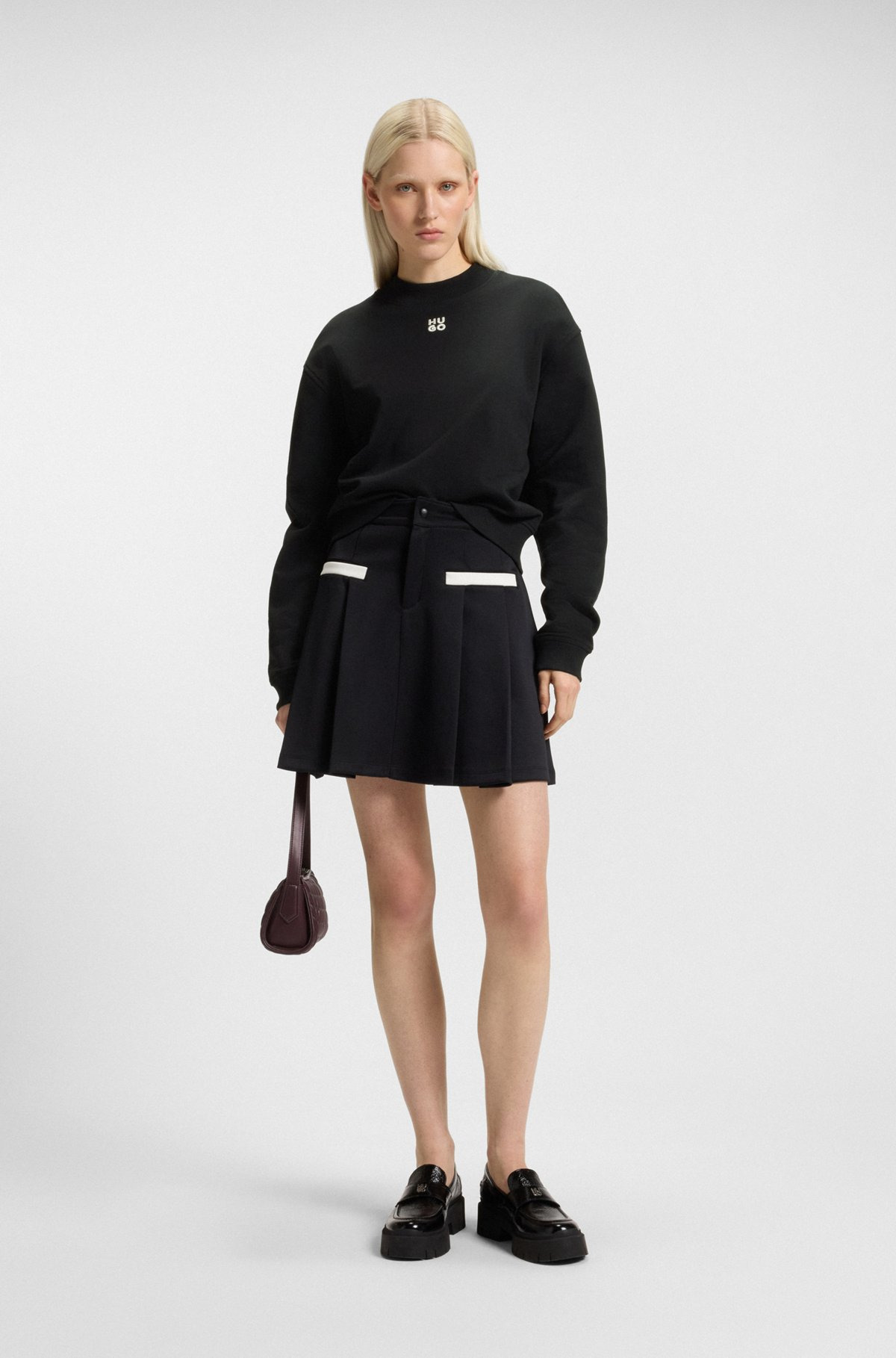 RELAXED-FIT COTTON-TERRY SWEATSHIRT WITH STACKED-LOGO EMBROIDERY - 3