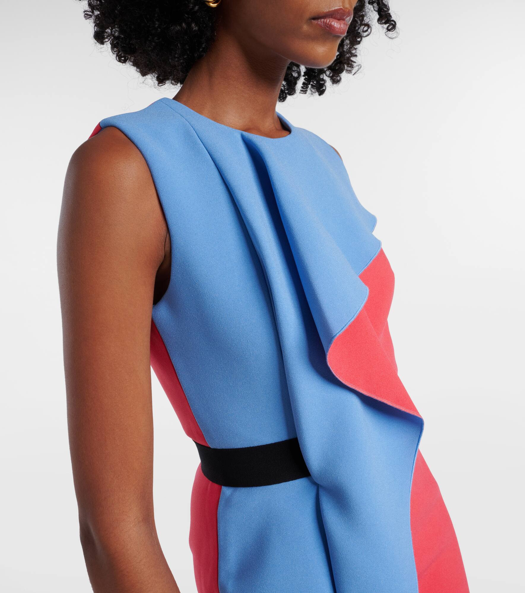 Pembrook draped crêpe cocktail dress - 4