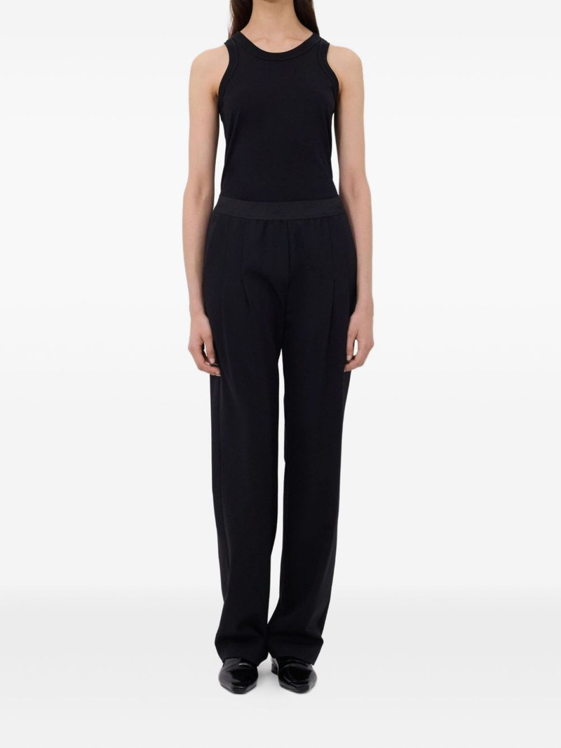 Loulou de Saison pleated elasticated-waist straight trousers outlook