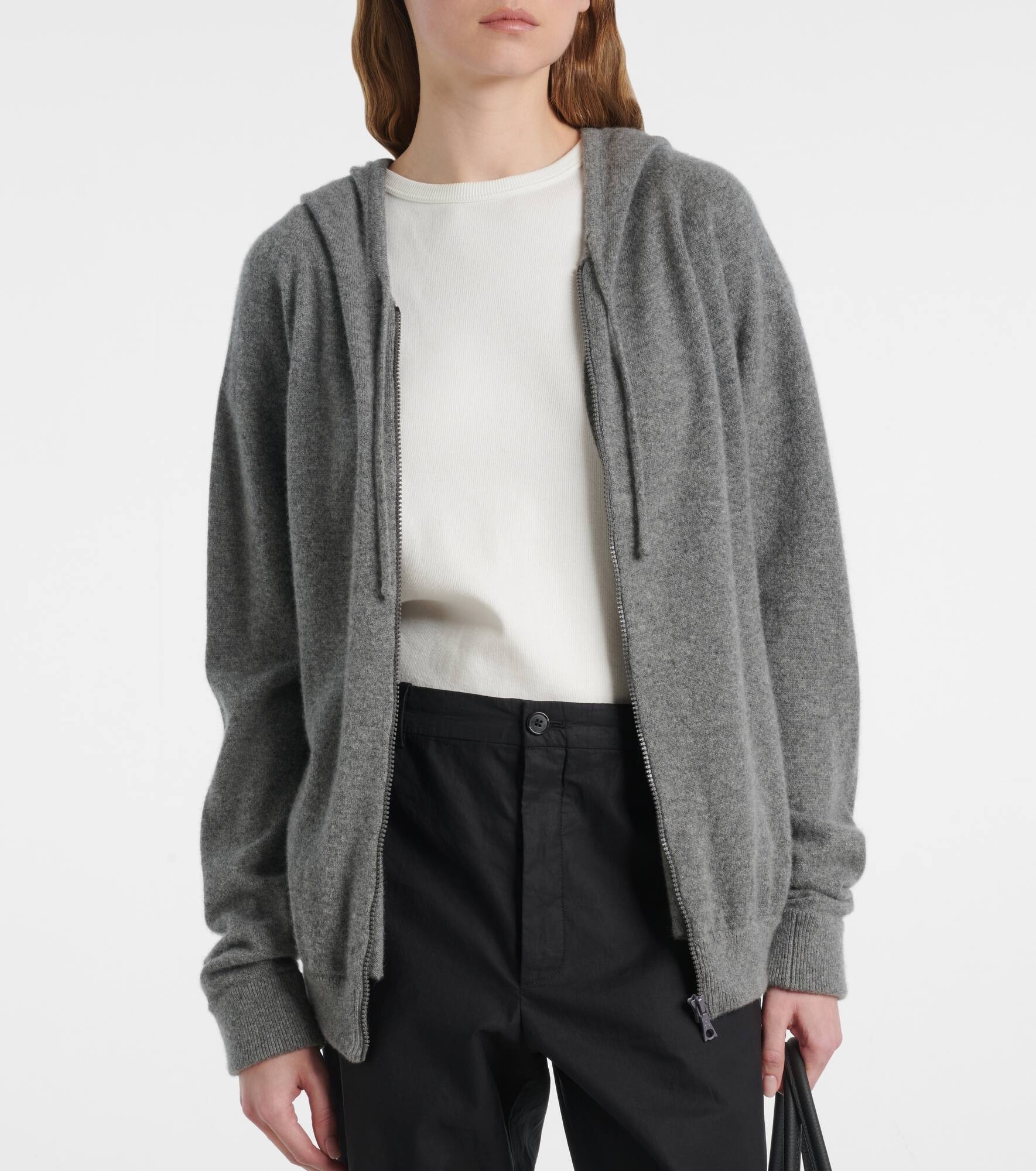 Kawoa cashmere zip-up hoodie - 6