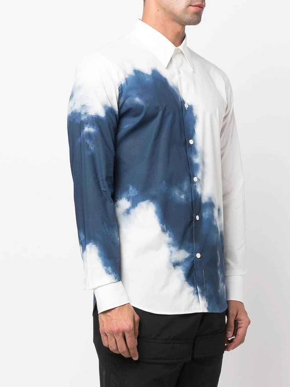 tie-dye pointed-collar shirt - 3