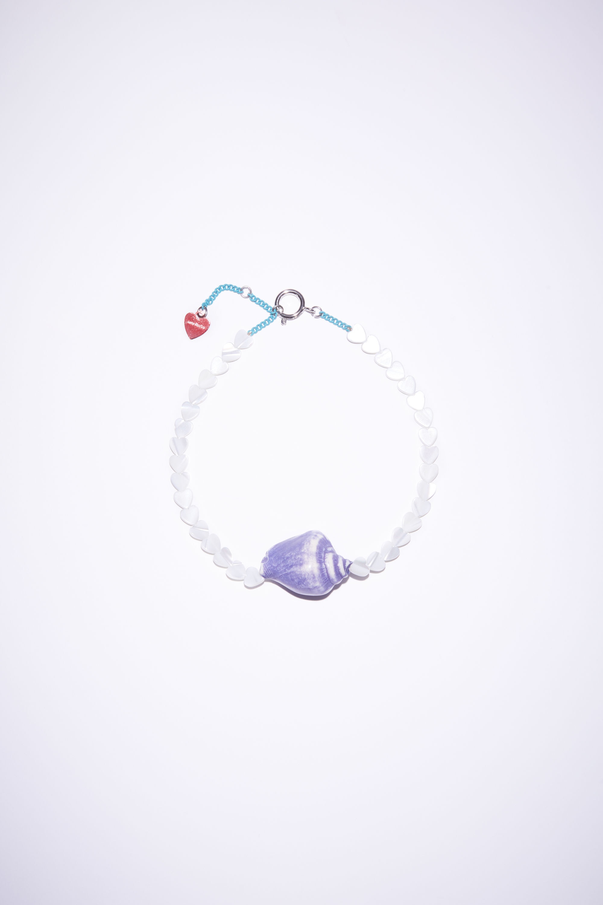 Shell pearl necklace - Denim blue - 1