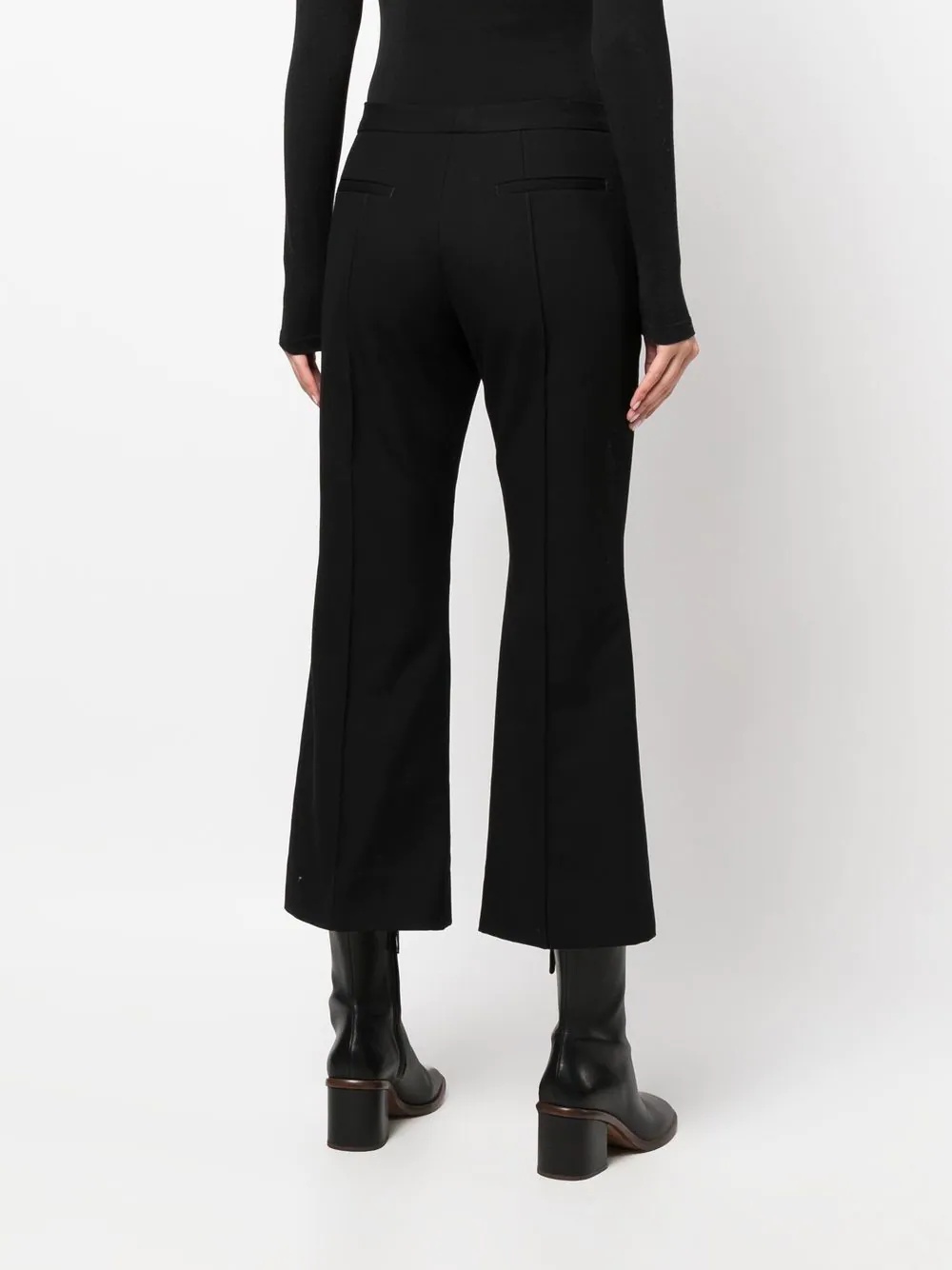 high-waisted cropped trousers - 4