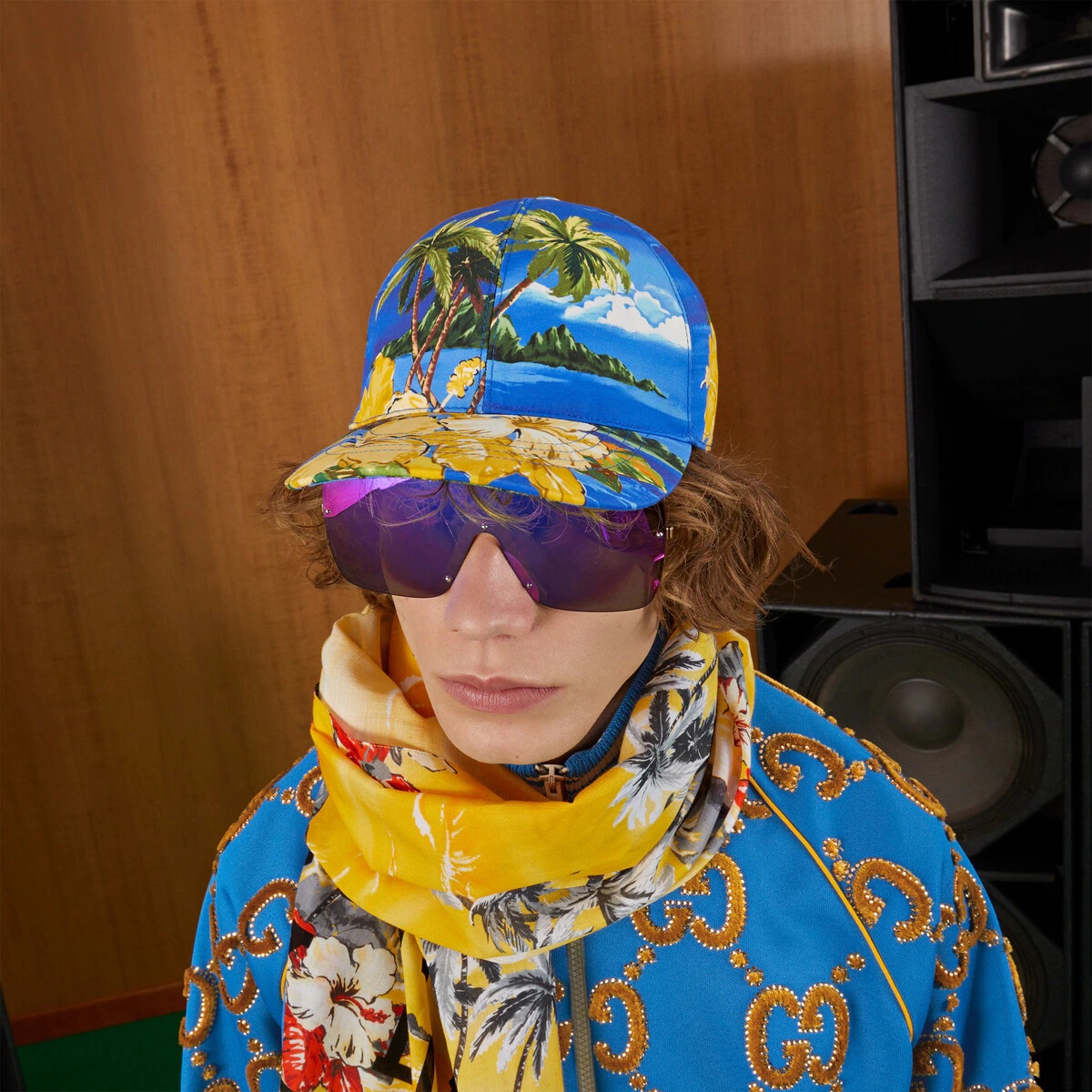 Palms and floral print baseball hat - 3