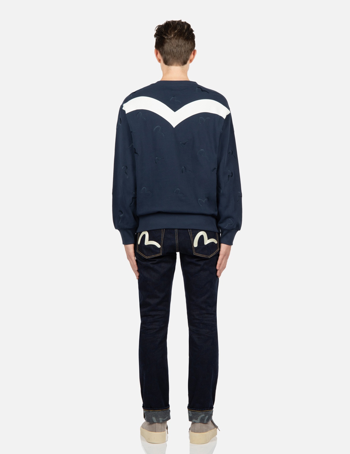 ALLOVER SEAGULL EMBROIDERY SWEATSHIRT - 5