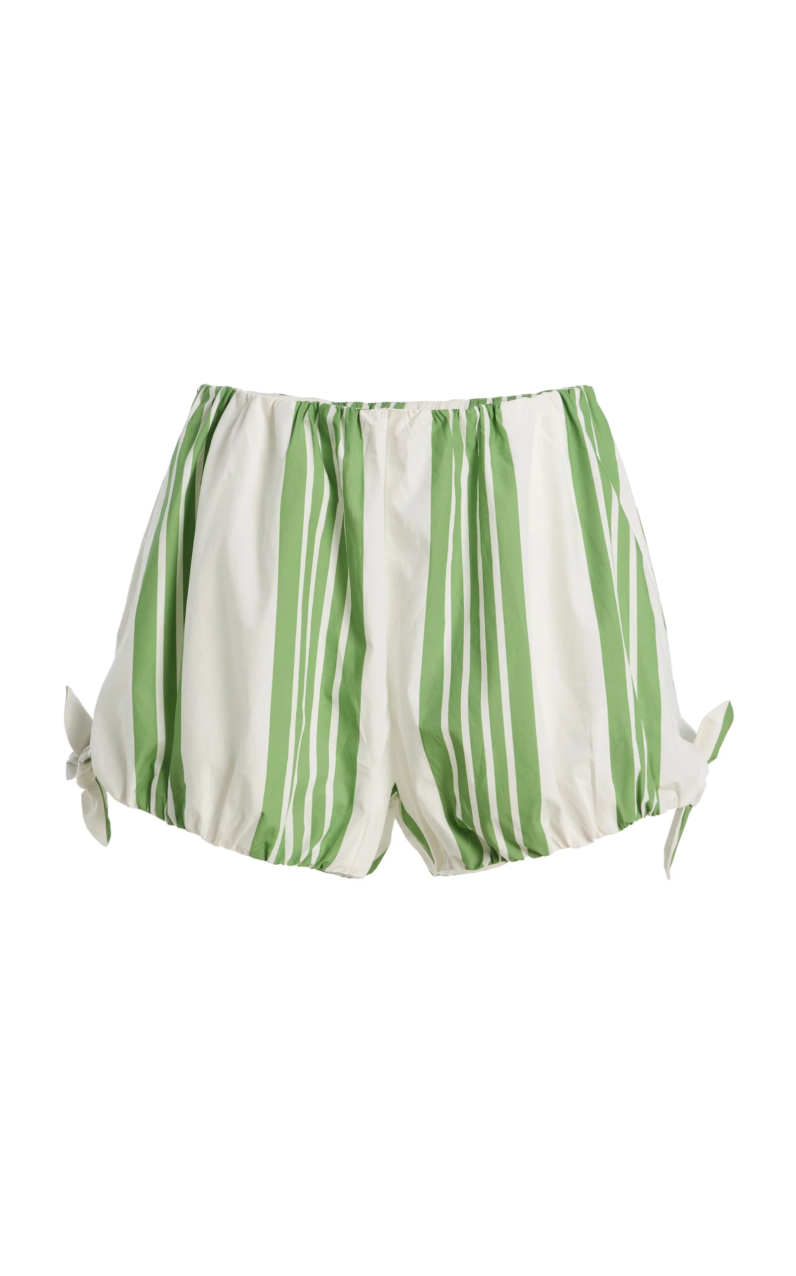 Exclusive La Isla Rosie Striped Cotton Shorts green - 1