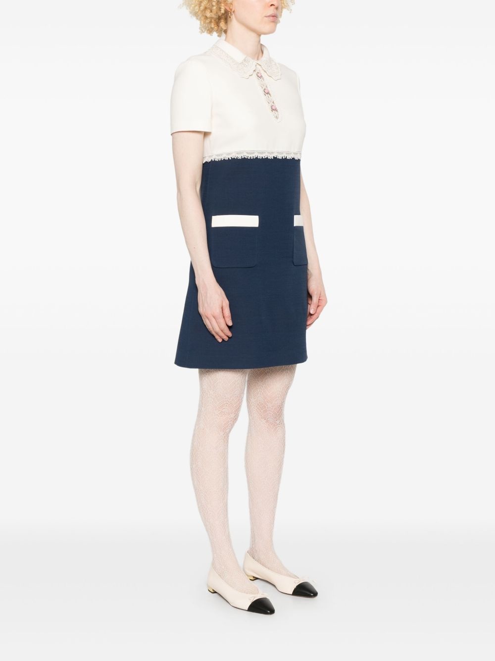 colourblock mini dress - 3