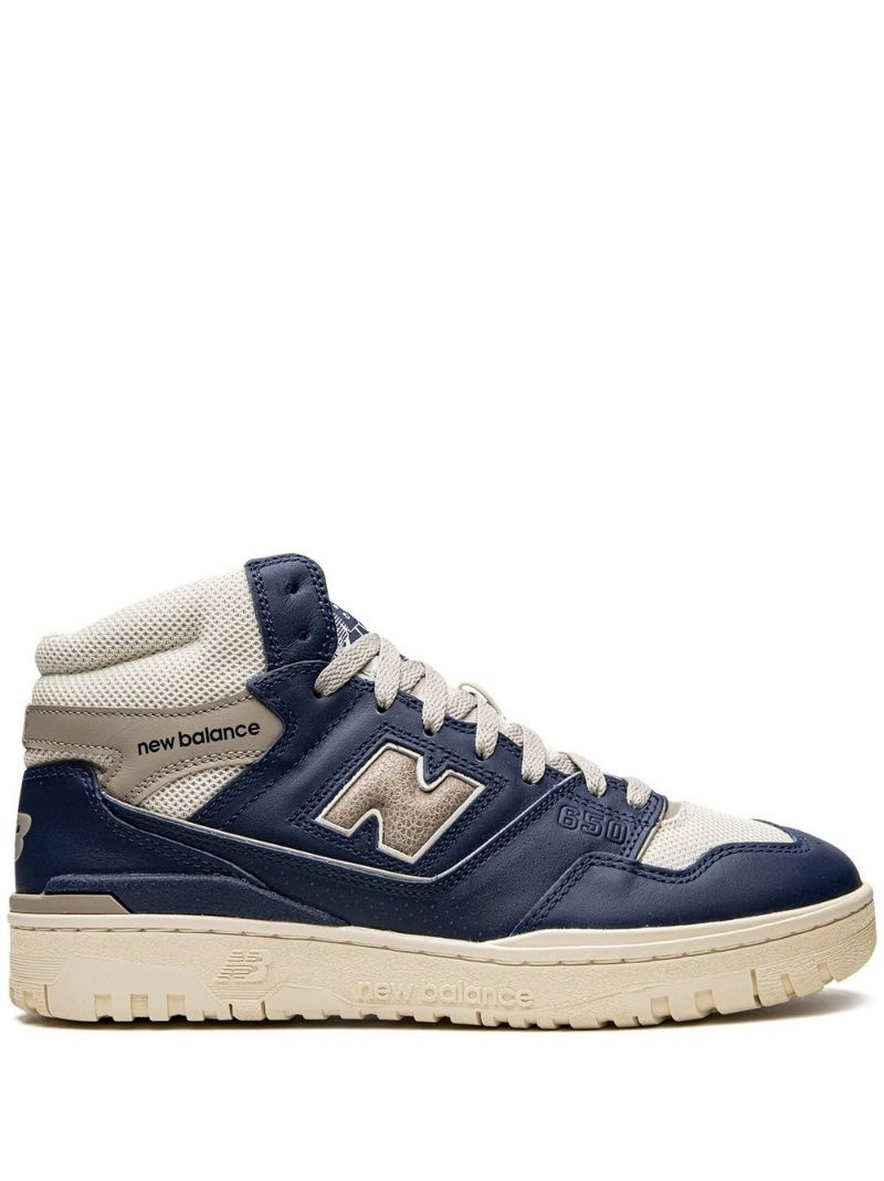 650 leather high-top sneakers - 1