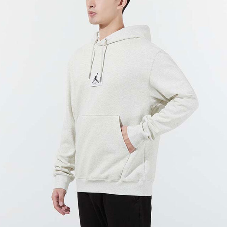 Air Jordan Statement Logo Casual Sports Autumn Hoodie 'White' DA9817-141 - 5