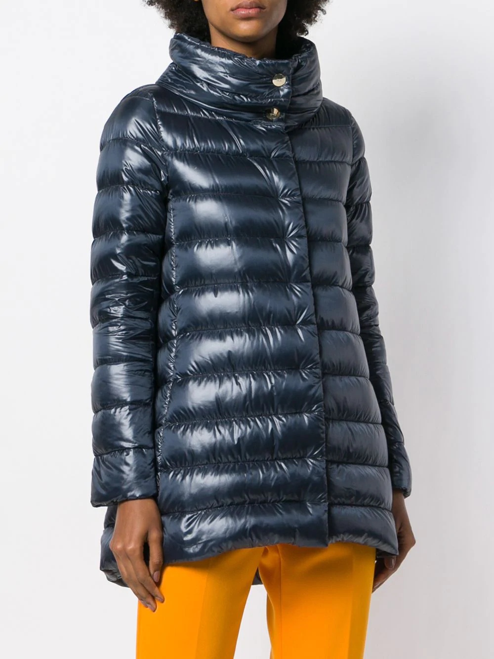 funnel neck padded jacket - 3