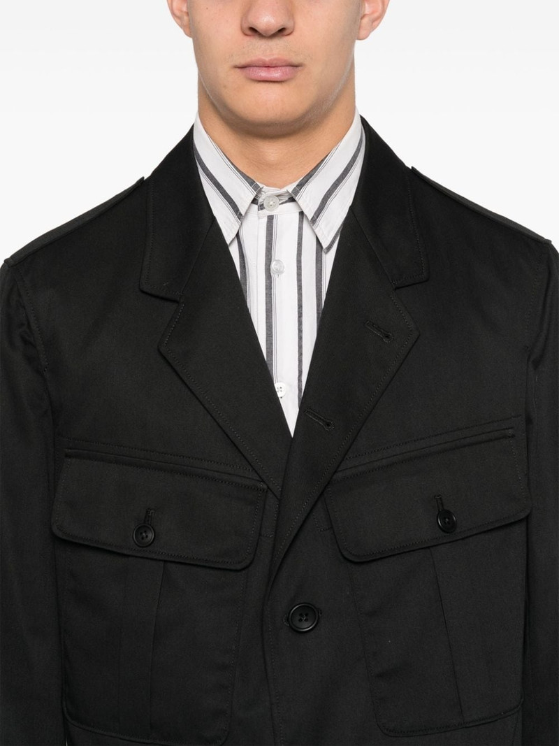 pleat-detail twill blazer 5