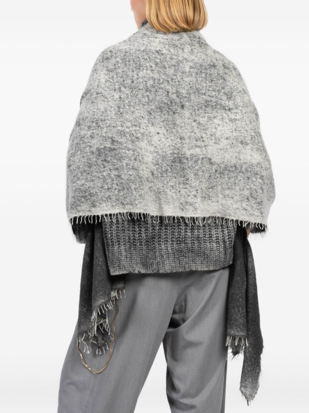 frayed-edge mottled scarf - 2