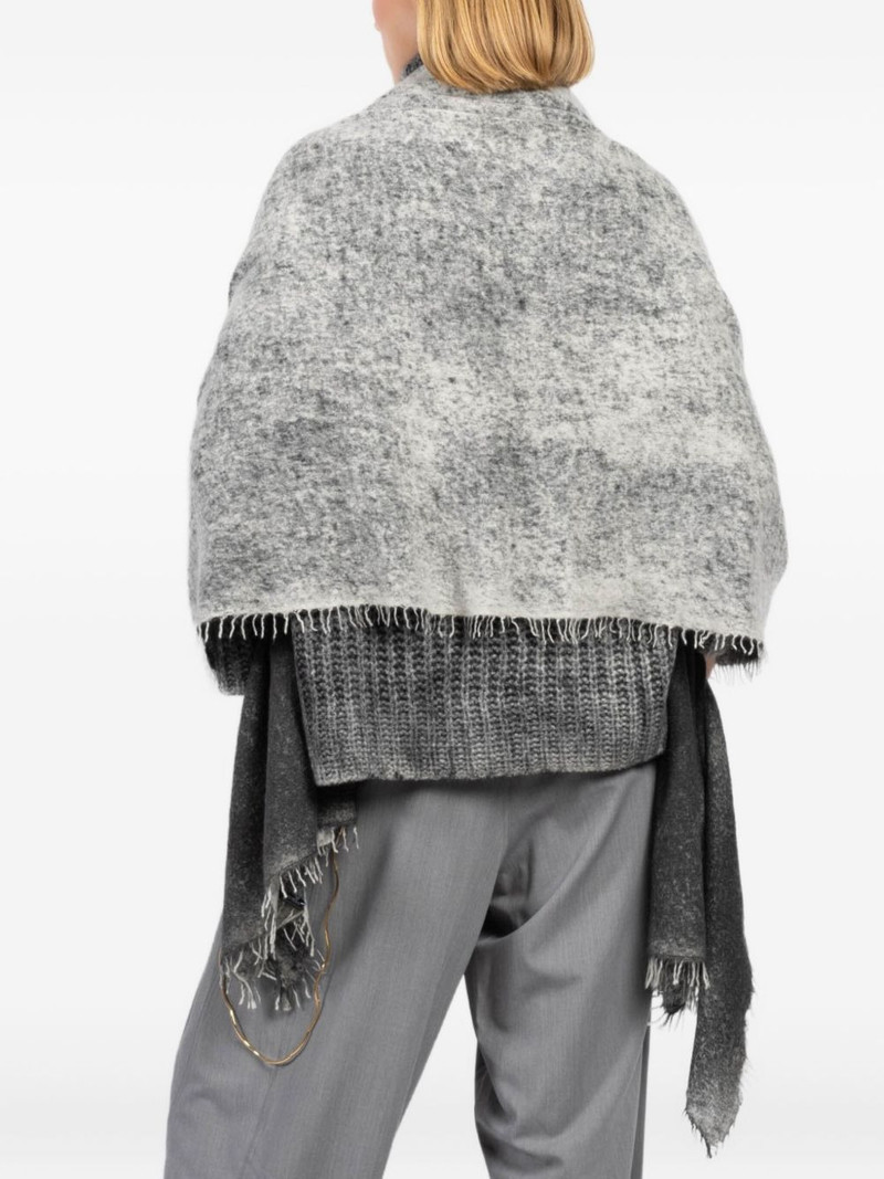 Avant Toi frayed-edge mottled scarf outlook