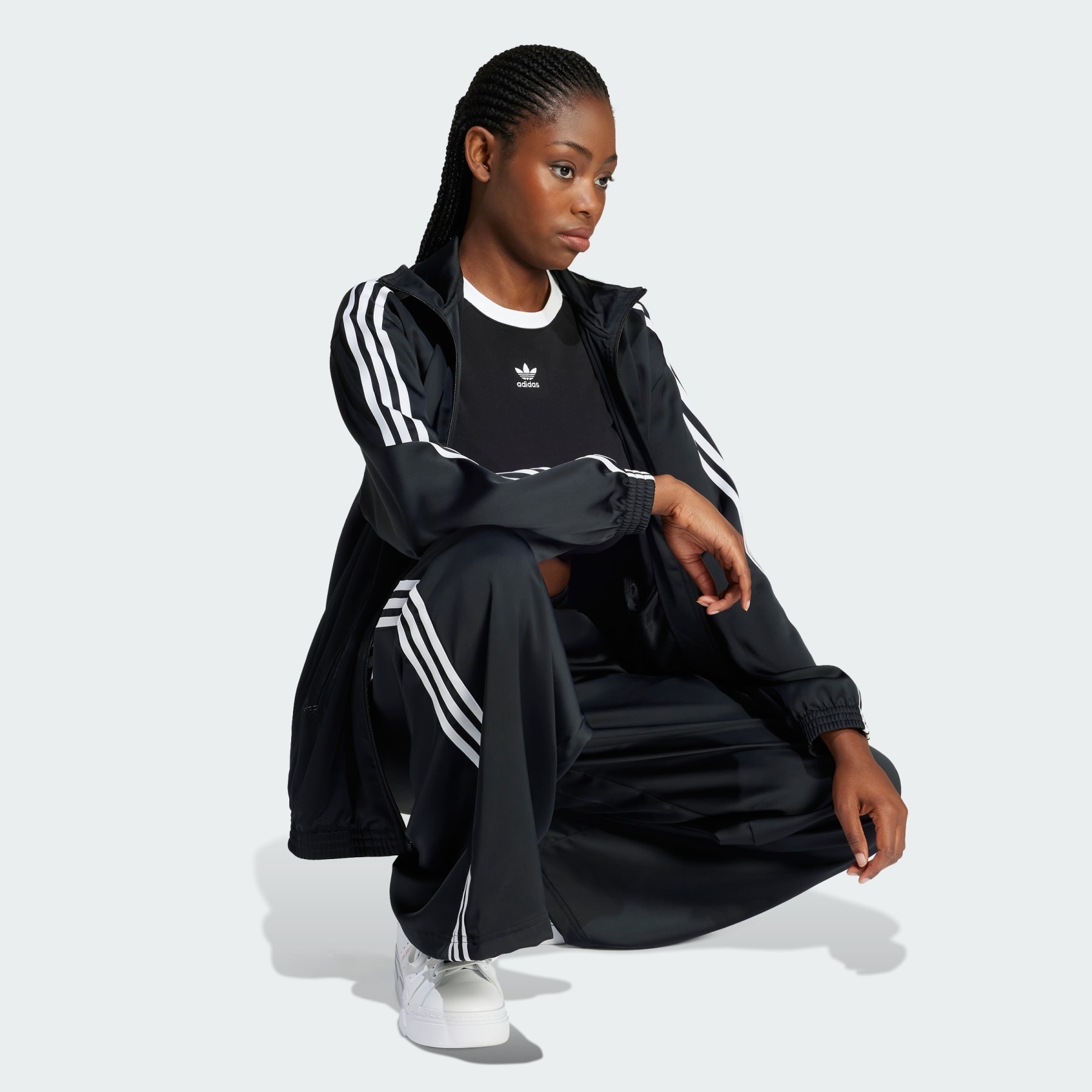 Adicolor Satin Wide Leg Track Pants - 4