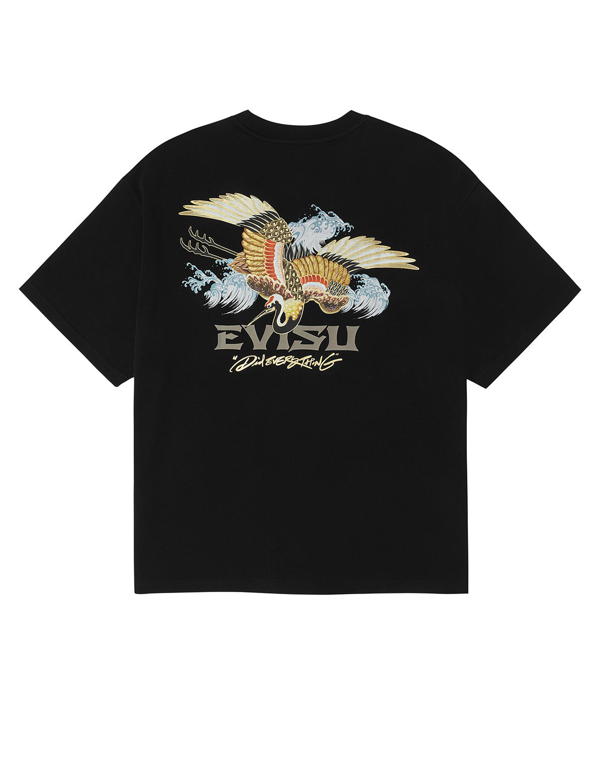 Crane and Logo Print Loose Fit T-shirt - 12