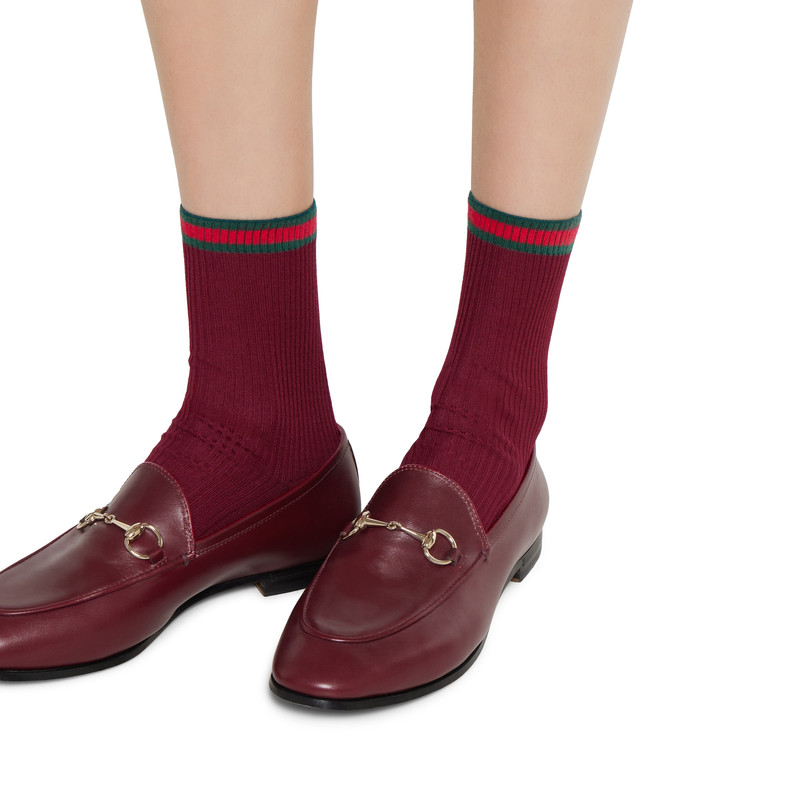 Ribbed cotton socks with Web 3