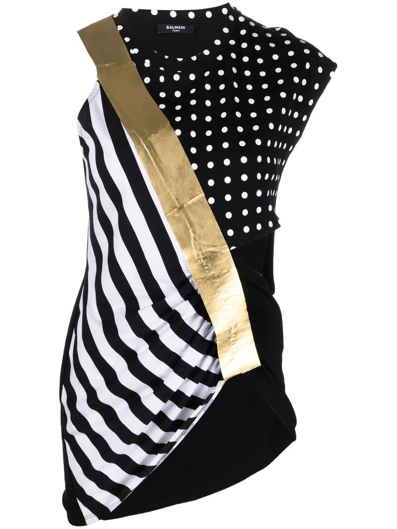 mix-print asymmetric top 1