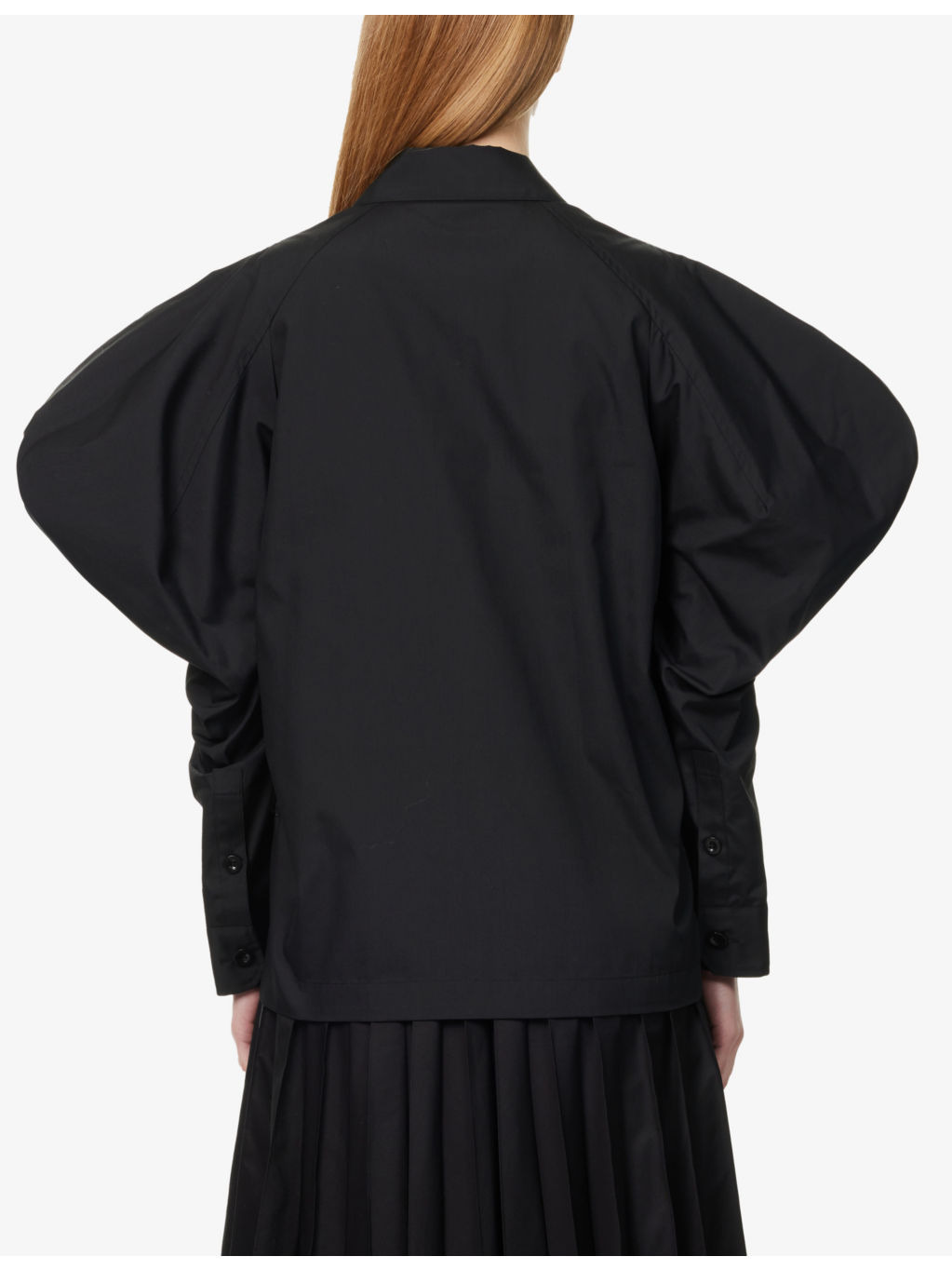 Exaggerated-Sleeve Regular-Fit Woven Shirt - 4