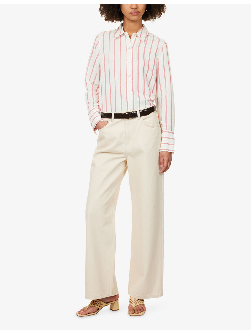 Rails Knox Striped Linen-Blend Shirt outlook