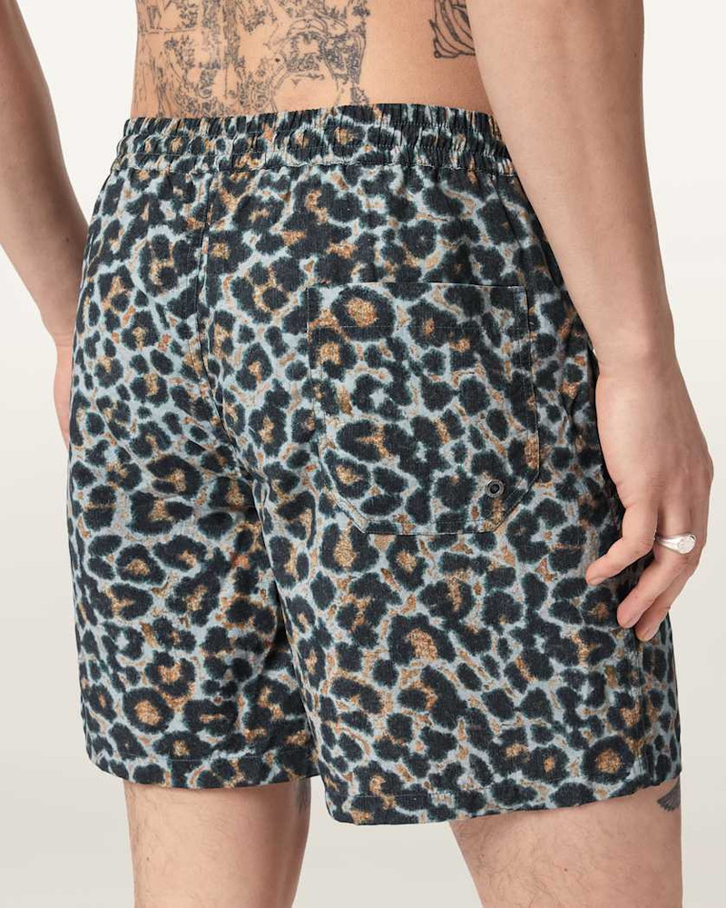 SILESIA LEOPARD PRINT SLIM FIT SWIM SHORTS 5
