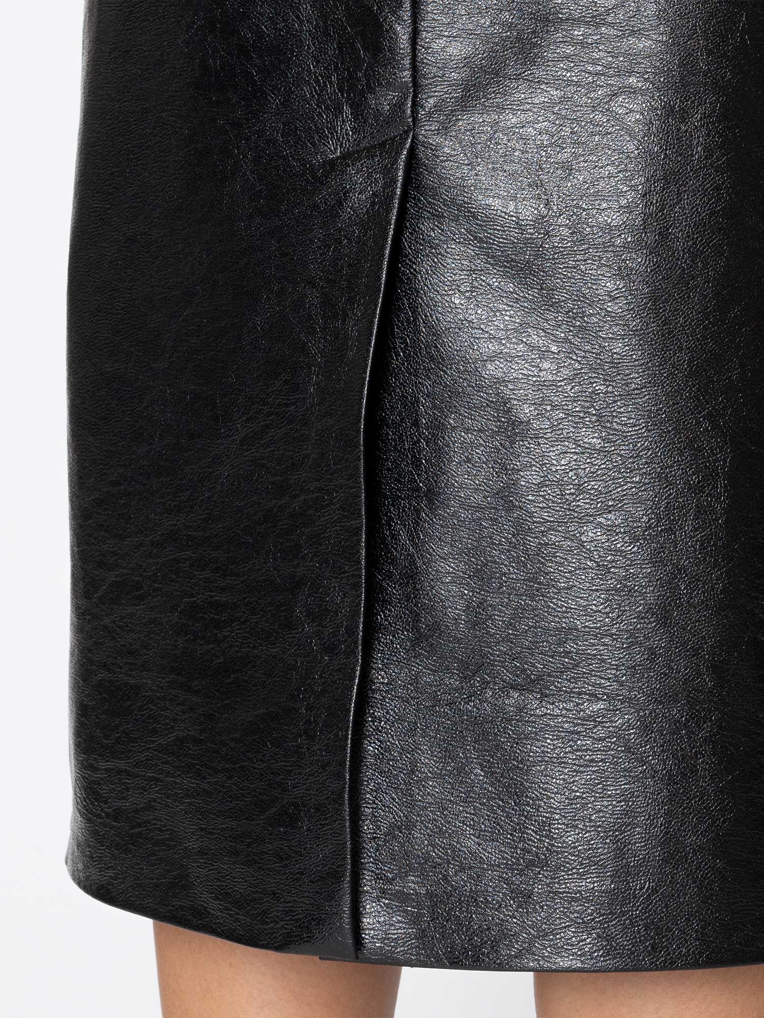 The Irene Vegan Leather Skirt - 6